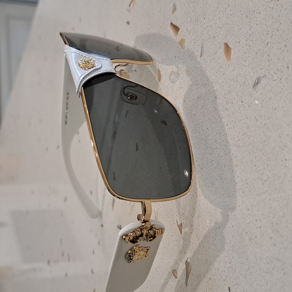 NWT Versace Sunglasses White Aviator